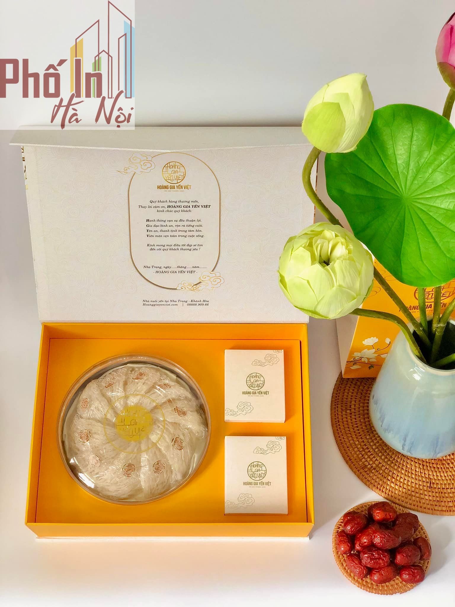 In hộp giấy đựng yến chưng cao cấp tại Hà Nội