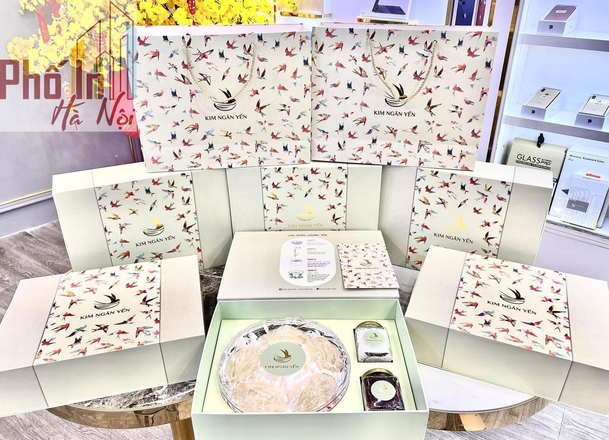 In hộp giấy đựng yến chưng quy cách hộp carton lạnh nam châm